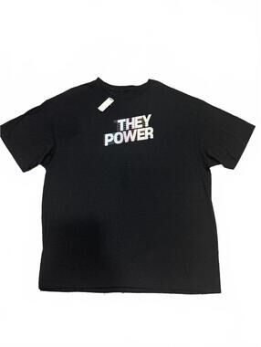 The Phluid Project THEY POWER Black Cotton T-Shirt XXL